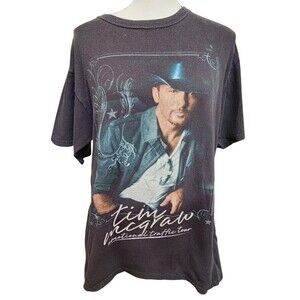Tim McGraw Traffic Tour Black Band T-shirt Size Large Country Music
